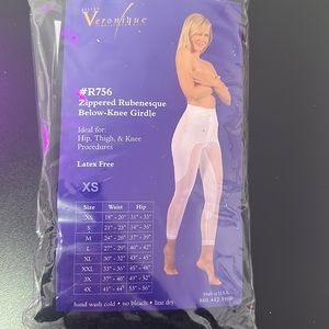 Design Veronique zippered rubenesque before knee girdle.